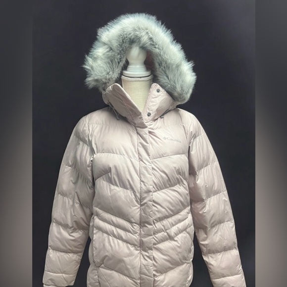 Columbia Jackets & Blazers - Columbia Women's Pink Puffer Jacket with Faux Fur Hood